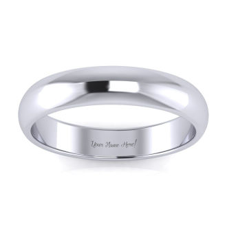 925 Sterling Silver 4MM Ladies and Mens Wedding Band, Free Engraving
